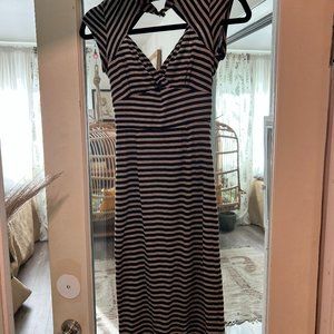 Stop Staring Gray & Black Choker Zip Up Dress, size S